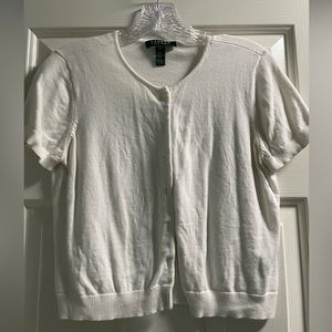 White shrug worn one time